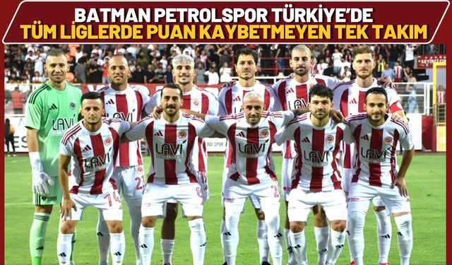 Batman Petrolspor Türkiye’de Tüm liglerde Puan Kaybetmeyen Tek Takım