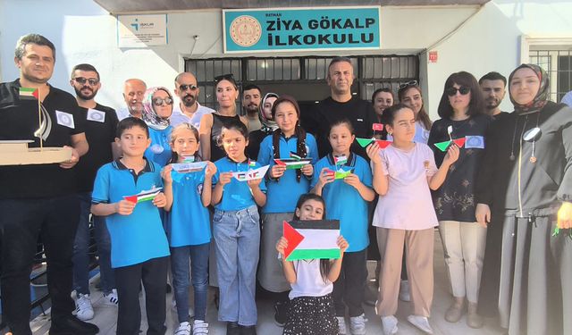 Batmanlı miniklerden kağıt gemilerle Gazze'ye destek