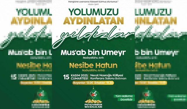 Batman'da "Yolumuzu Aydınlatan Yıldızlar" programı gerçekleşecek