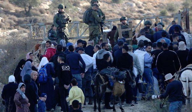 Nablus’ta işgal güçleri, çiftçilerin zeytinliklere erişimini engelledi