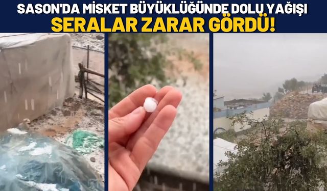 Sason'da Misket Büyüklüğünde Dolu Yağışı Seralar Zarar Gördü!