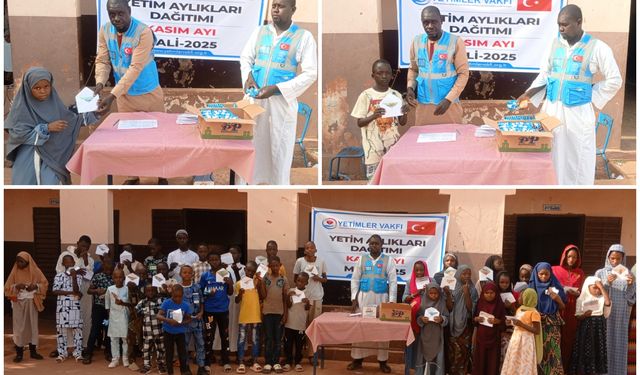 Yetimler Vakfı, Mali’deki Yetimlere Kasım Ayı Yardımlarını Ulaştırdı