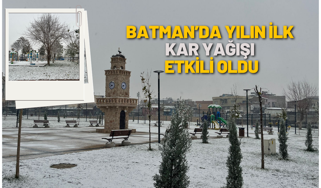 Batman’da Yılın İlk Kar Yağışı Etkili Oldu