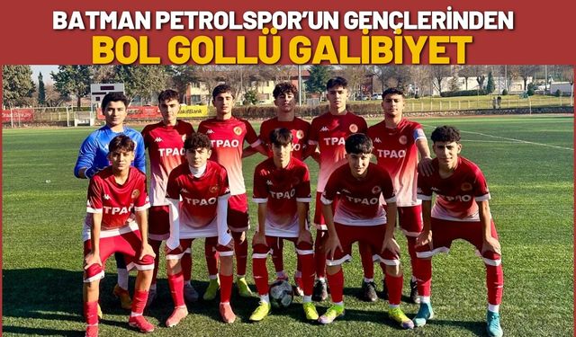 Batman Petrolspor’un Gençlerinden Bol Gollü Galibiyet