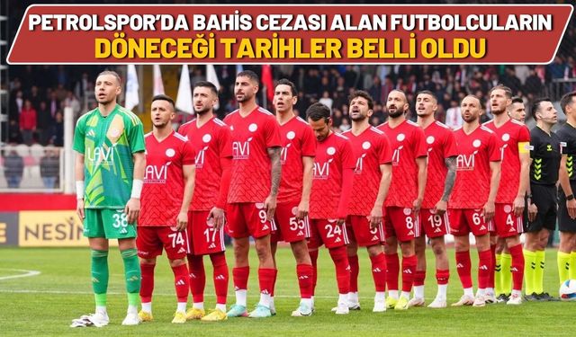 Batman Petrolspor’da Bahis Cezası Alan Futbolcuların Döneceği Tarihler Belli Oldu