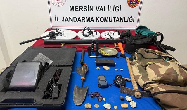 Mersin’de kaçak kazı operasyonu: 3 şüpheli yakalandı