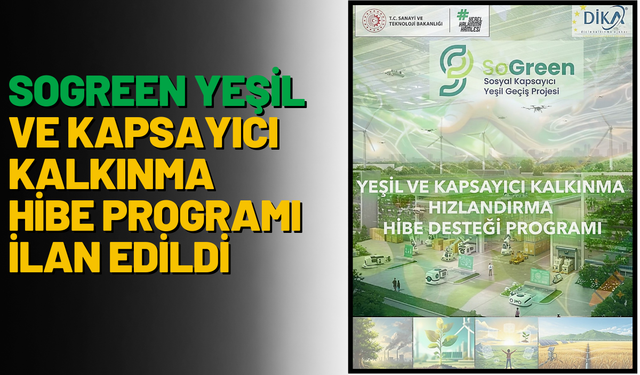 SoGreen Yeşil ve Kapsayıcı Kalkınma Hibe Programı İlan Edildi