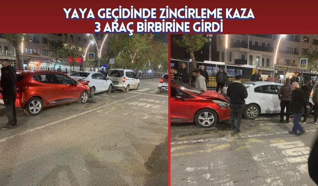 Yaya Geçidinde Zincirleme Kaza: 3 Araç Birbirine Girdi