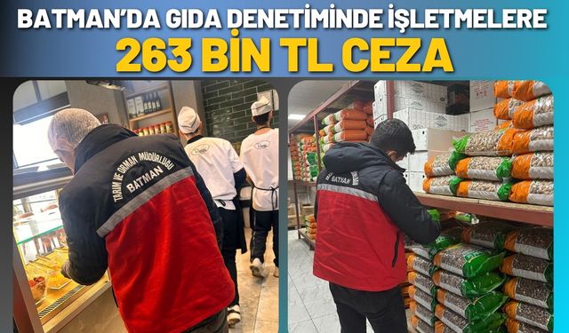 Batman’da Gıda Denetiminde İşletmelere 263 Bin Tl Ceza