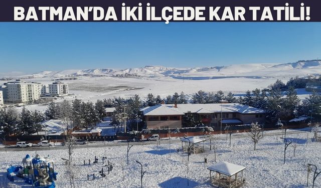 Batman’da İki İlçede Kar Tatili!