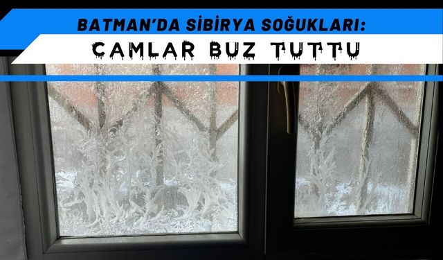 Batman’da Sibirya Soğukları: Camlar Buz Tuttu