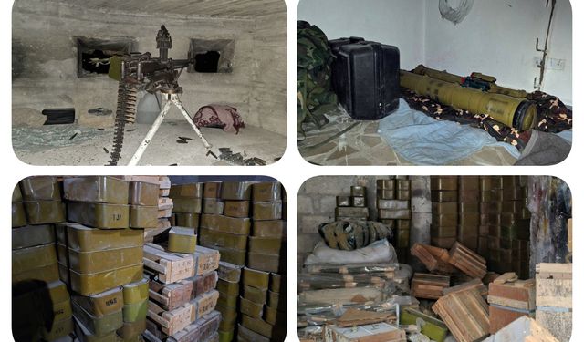 Halep'te PKK/SDG'nin yerleşim alanlarında gizlenen silah depoları ele geçirildi