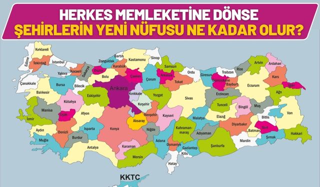 Herkes Memleketine Dönse Şehirlerin Yeni Nüfusu Ne Kadar Olur?
