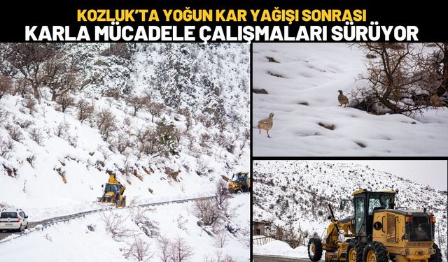 Kozluk’ta Yoğun Kar Yağışı Sonrası Karla Mücadele Çalışmaları Sürüyor