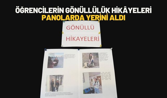 Öğrencilerin Gönüllülük Hikâyeleri Panolarda Yerini Aldı