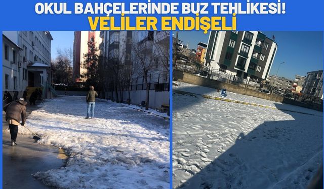 Batman’da Okul Bahçelerinde Buz Tehlikesi! Veliler Endişeli