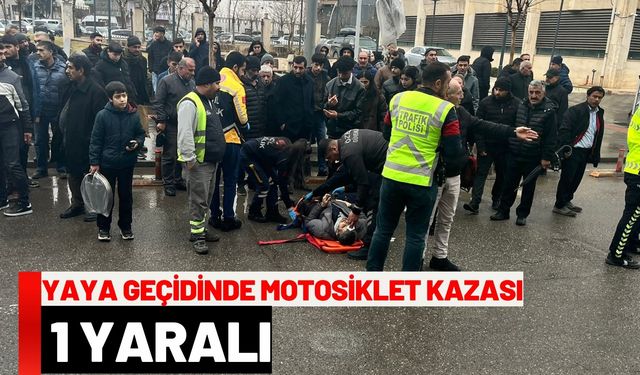 Yaya Geçidinde Motosiklet Kazası: 1 Yaralı