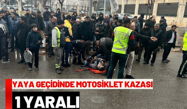 Yaya Geçidinde Motosiklet Kazası: 1 Yaralı