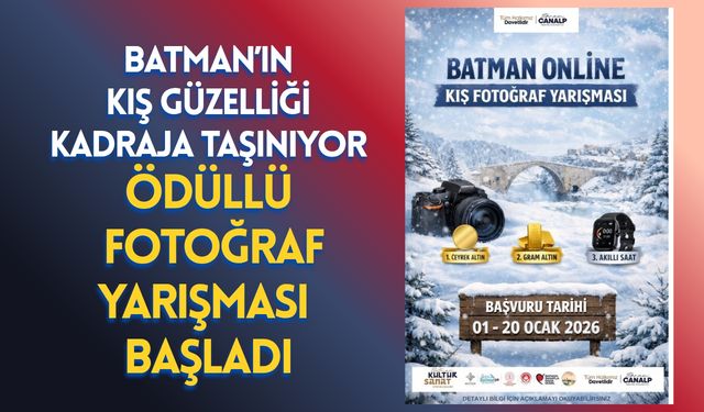 Batman’ın Kış Güzelliği Kadraja Taşınıyor: Ödüllü Fotoğraf Yarışması Başladı