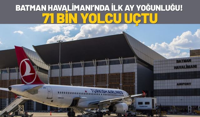 Batman Havalimanı’nda Yılın İlk Ayında Yoğunluk! 71 Bin Yolcu Uçtu