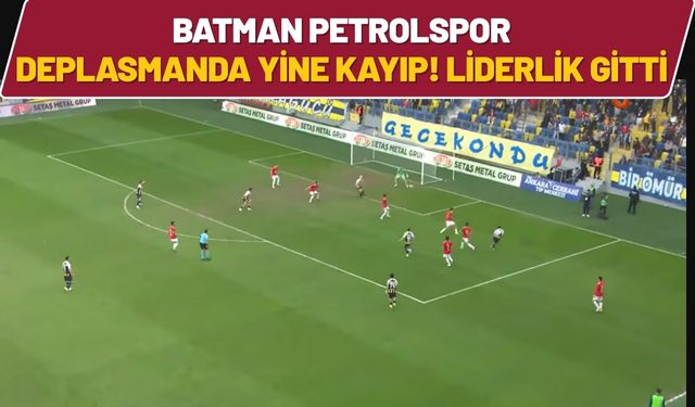 Batman Petrolspor Deplasmanda Yine Kayıp! Liderlik Gitti