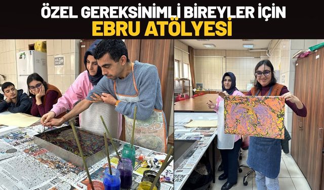 Batman Üniversitesi'nde Özel Gereksinimli Bireyler İçin Ebru Atölyesi