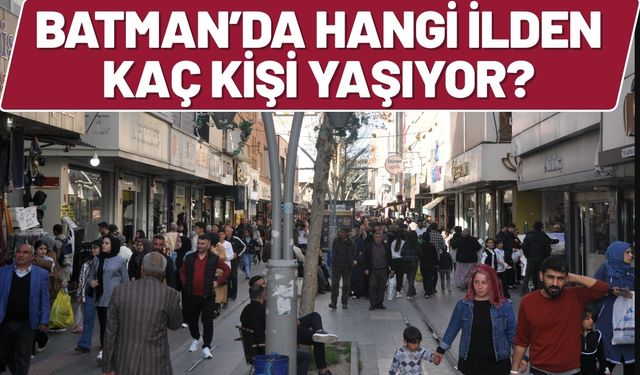 Batman’da Hangi İlden Kaç Kişi Yaşıyor?