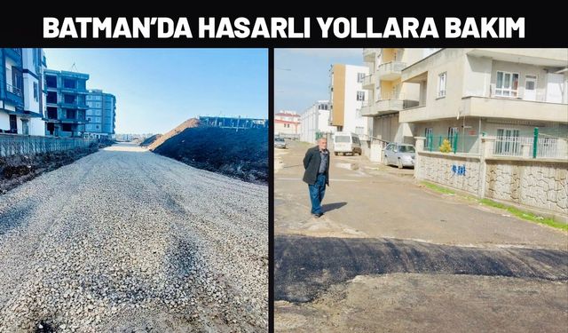 Batman’da Hasarlı Yollara Bakım