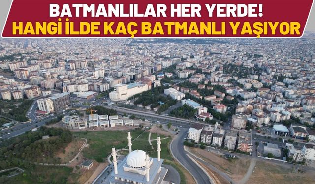 Batmanlılar Her Yerde! Hangi İlde Kaç Batmanlı Yaşıyor