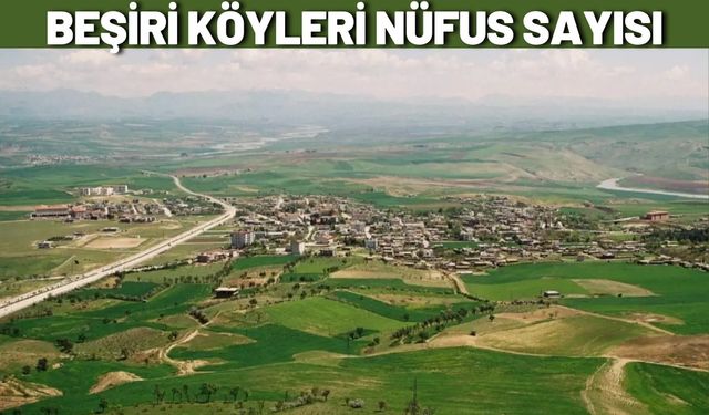 Beşiri Köyleri Nüfus Sayısı
