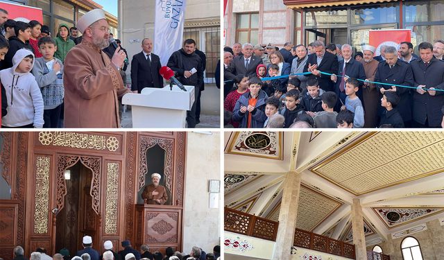 Depremde yıkılan Nur Muhammed Mustafa Camii ibadete açıldı