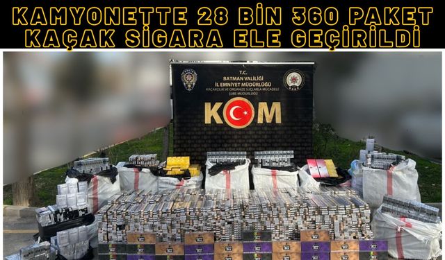 Kamyonette 28 Bin 360 Paket Kaçak Sigara Ele Geçirildi