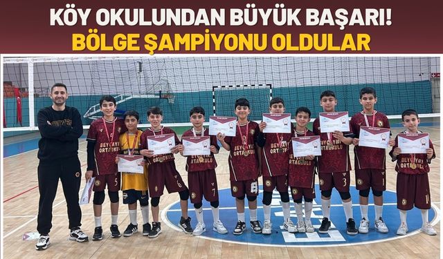 Köy Okulundan Büyük Başarı! Bölge Şampiyonu Oldular