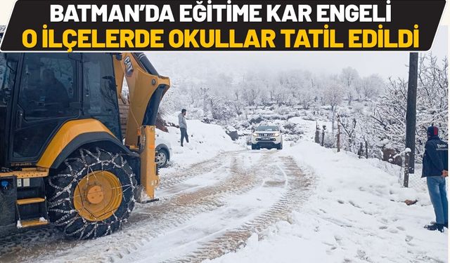 Batman’da Eğitime Kar Engeli: O İlçelerde Okullar Tatil Edildi
