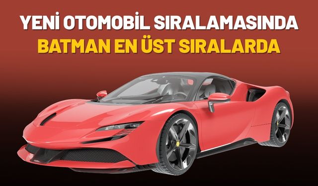 Yeni Otomobil Sıralamasında Batman En Üst Sıralarda