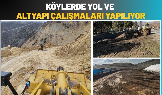 Köylerde Yol ve Altyapı Çalışmaları Yapılıyor