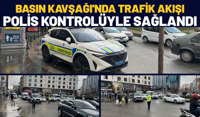 Basın Kavşağı'nda Trafik Akışı Polis Kontrolüyle Sağlandı