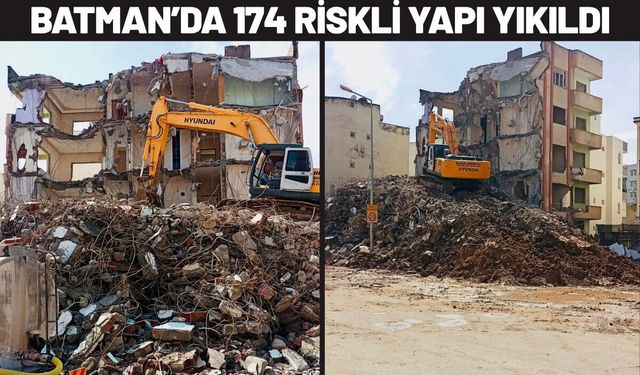 Batman’da 174 Riskli Yapı Yıkıldı