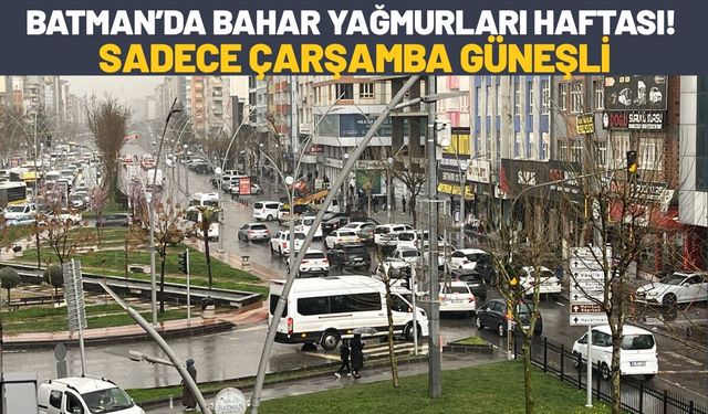 Batman’da Bahar Yağmurları Haftası! Sadece Çarşamba Güneşli