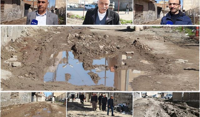 Batman'da mahalleliyi canından bezdiren yol çalışmasında çözüm bekleniyor