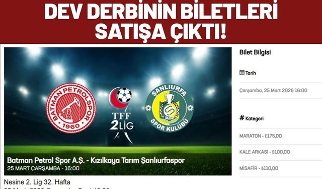 Dev Derbinin Biletleri Satışa Çıktı!