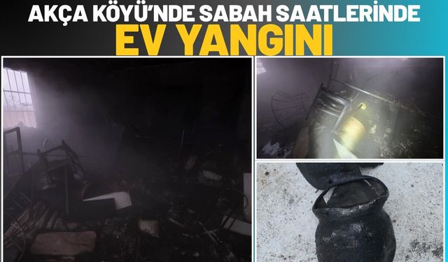Akça Köyü’nde Sabah Saatlerinde Ev Yangını
