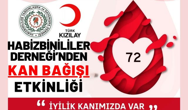 Habizbinililer Derneği’nden Kan Bağışı Etkinliği