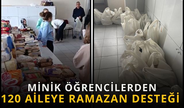 Minik Öğrencilerden 120 Aileye Ramazan Desteği