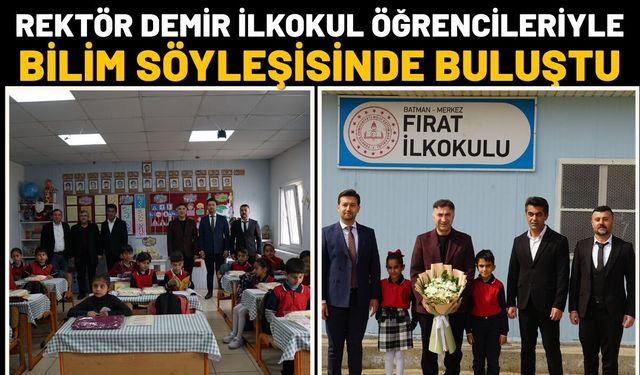Rektör Demir İlkokul Öğrencileriyle Bilim Söyleşisinde Buluştu