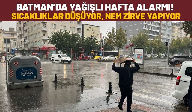 Batman’da Yağışlı Hafta Alarmı! Sıcaklıklar Düşüyor, Nem Zirve Yapıyor