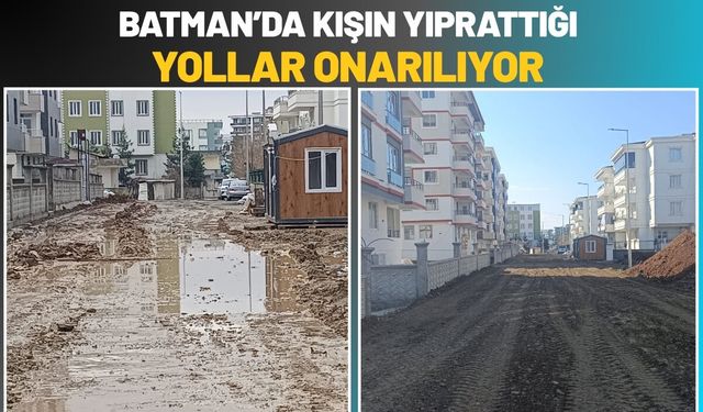 Batman’da Kışın Yıprattığı Yollar Onarılıyor
