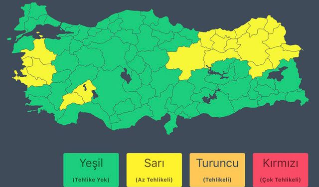 23 Nisan için kuvvetli yağış ve fırtına uyarısı