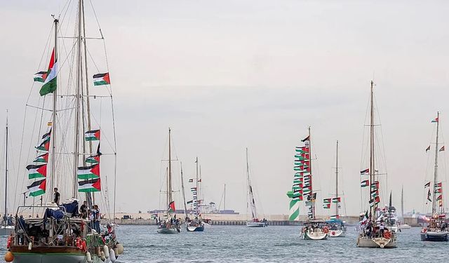 Barselona'dan yola çıkan Sumud Filosu Gazze'ye doğru yoluna devam ediyor