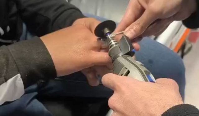 Batman'da parmağa sıkışan yüzüğe itfaiye müdahalesi